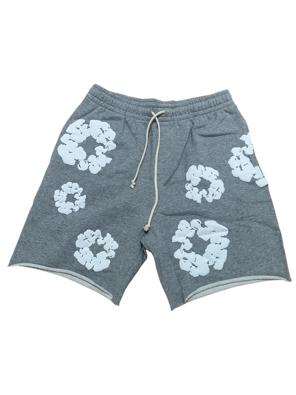 Denim Tears / Gray & White Wreath Sweatshorts / Large / Relaxed Fit Athleisure